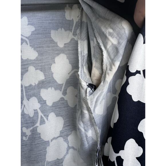 DVF Diane von Furstenberg AMELIA Floral Stripe Wrap Dress Sz 8 FLAWS Preppy Silk - Picture 13 of 14